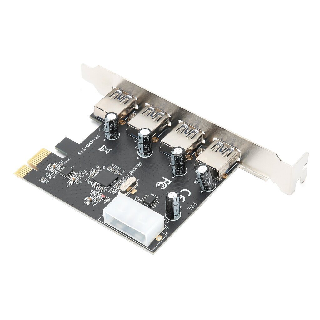 4-porttinen USB 3.0 PCI Express - USB 3.0 PCIe -kortti USB3.0-muunnin NEC-sovitin hinta ja tiedot | Kannettavien tietokoneiden lisätarvikkeet | hobbyhall.fi