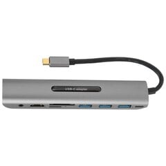 USB-sovitin 9 in 1 Type?C - HDMI Audio VGA USB3.0 -telakointiasema Tietokonetarvikkeet V161B hinta ja tiedot | Kannettavien tietokoneiden lisätarvikkeet | hobbyhall.fi