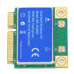 MINI PCIE Card 1200M Dual Band 2,4GHz/5GHz Langaton verkkokortti 8260 WLAN+BT 2in1 MC8260 hinta ja tiedot | Kannettavien tietokoneiden lisätarvikkeet | hobbyhall.fi