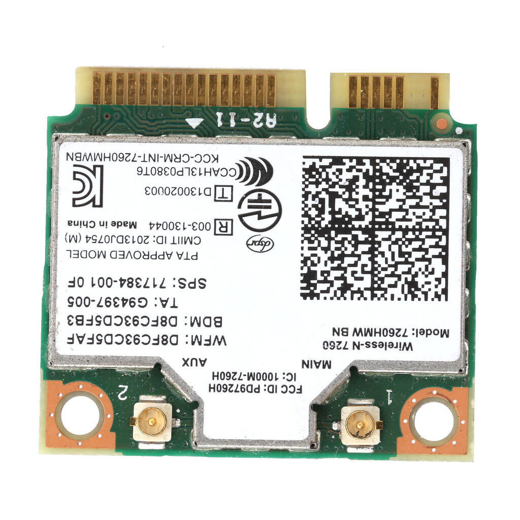 Langaton Mini PCIE Wifi-kortti BT 4.0 Network Express -liitäntämoduuli 7260HMW bn hinta ja tiedot | Kannettavien tietokoneiden lisätarvikkeet | hobbyhall.fi