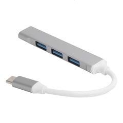 TYPEC Hub 4-porttinen USB3.0-sovitinmuunnin alumiiniseoksesta splitter Tietokonetarvikkeet hinta ja tiedot | Kannettavien tietokoneiden lisätarvikkeet | hobbyhall.fi