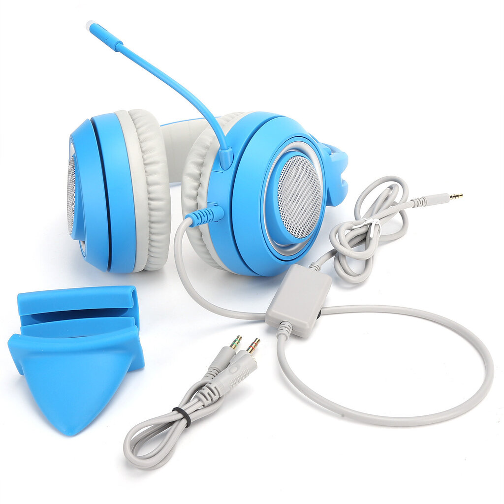 Somic Headset 3.5MM Universal Stereo Gaming Cat korvakuulokkeet PS4/Xbox One/PC/matkapuhelimelleBlue hinta ja tiedot | Kannettavien tietokoneiden lisätarvikkeet | hobbyhall.fi