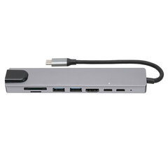 Telakointikeskitin 8 in 1 Type C High Definition Multimedia Interface USB PD -laajennustelakka tiedonsiirtoa varten hinta ja tiedot | Kannettavien tietokoneiden lisätarvikkeet | hobbyhall.fi