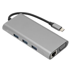 USB C -keskitin 10 in 1 1000M LAN Ethernet 4K HDTV VGA 100W PD Pikalataus Audio Kannettava USB-jakaja kannettavalle tietokoneelle hinta ja tiedot | Kannettavien tietokoneiden lisätarvikkeet | hobbyhall.fi