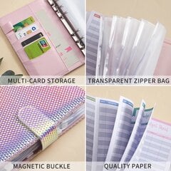 A6 PU-nahkainen Budget Organizer Budjettisuunnittelija Taloussuunnittelija Budjettikansio budjetointiin Rahansäästökansio hinta ja tiedot | Kirjoitusvälineet | hobbyhall.fi