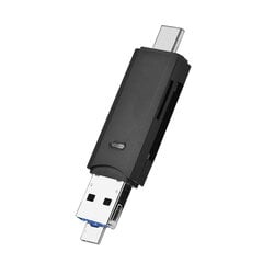 3 in 1 Type C + Micro USB USB-portti OTG-muistikortinlukija muistille Pieni muistimuistikortti musta hinta ja tiedot | Kannettavien tietokoneiden lisätarvikkeet | hobbyhall.fi