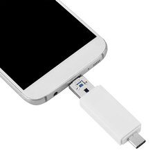 3 in 1 Type C + Micro USB USB-portti OTG-muistikortinlukija muistille Pieni muistikortti Valkoinen hinta ja tiedot | Kannettavien tietokoneiden lisätarvikkeet | hobbyhall.fi