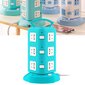 Power Strip Tower -tyyppinen monitoimipistorasia Pistorasia Ylikuormitussuoja Kannettava virtapistoke USB-portilla 220V 10A Peacock Green 3-kerroksinen hinta ja tiedot | Muuntimet ja invertterit | hobbyhall.fi