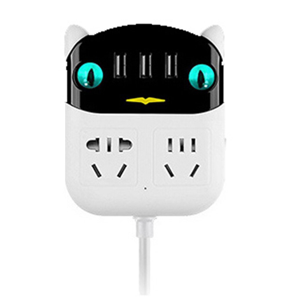 Power Strip monitoiminen USB-portti ABS palosuojattu pistorasia kotitoimistoon CN Plug 220V hinta ja tiedot | Muuntimet ja invertterit | hobbyhall.fi