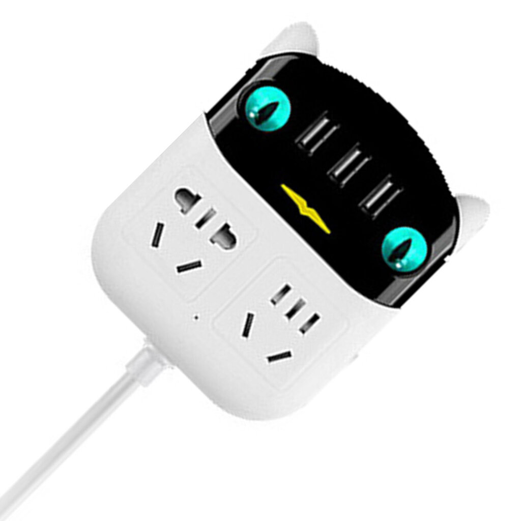 Power Strip monitoiminen USB-portti ABS palosuojattu pistorasia kotitoimistoon CN Plug 220V hinta ja tiedot | Muuntimet ja invertterit | hobbyhall.fi