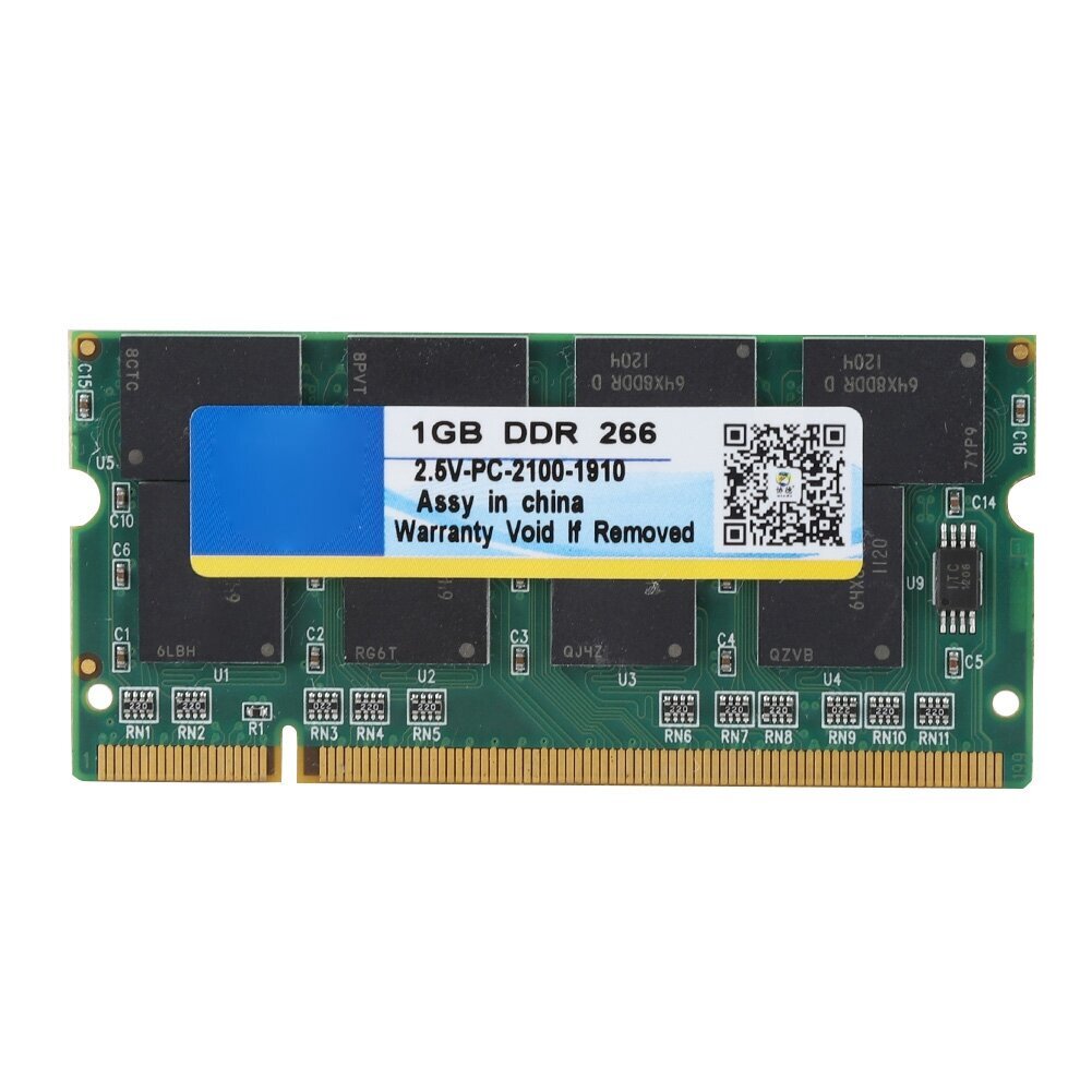 1G 266 MHz 200 Pin kannettavan tietokoneen RAM DDR PC-2100 kannettavalle Täysi yhteensopivuus Intelin / AMD:n kanssa hinta ja tiedot | Kannettavien tietokoneiden lisätarvikkeet | hobbyhall.fi