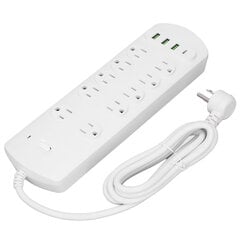 Monitoiminen virtajohto 2500 W 10 vakio 3 pistokeliitäntä 3 USB 1 PD-portti Virtapistoke US Plug 100?125V hinta ja tiedot | Muuntimet ja invertterit | hobbyhall.fi