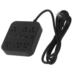 Jatkopistorasia Virtanauha USB PD -liitäntä Useita portteja Outlet Extender US Plug 110?125V hinta ja tiedot | Muuntimet ja invertterit | hobbyhall.fi