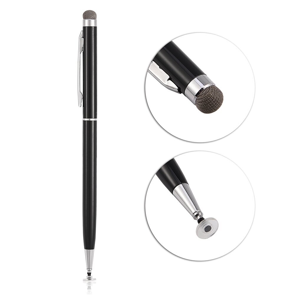 Universaali vaihtokapasitiivinen kosketusnäyttö Stylus Pen -kangaspää iOS:lle/Samsung Blackille hinta ja tiedot | Kannettavien tietokoneiden lisätarvikkeet | hobbyhall.fi