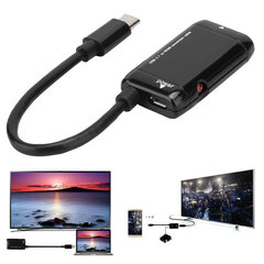 USB3.1 TypE C - HDMI-sovitinkaapeli matkapuhelintabletille, jossa on USB 3.1 Type C -liitäntä hinta ja tiedot | Kannettavien tietokoneiden lisätarvikkeet | hobbyhall.fi