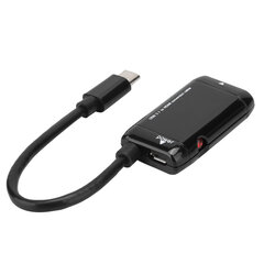 USB3.1 TypE C - HDMI-sovitinkaapeli matkapuhelintabletille, jossa on USB 3.1 Type C -liitäntä hinta ja tiedot | Kannettavien tietokoneiden lisätarvikkeet | hobbyhall.fi