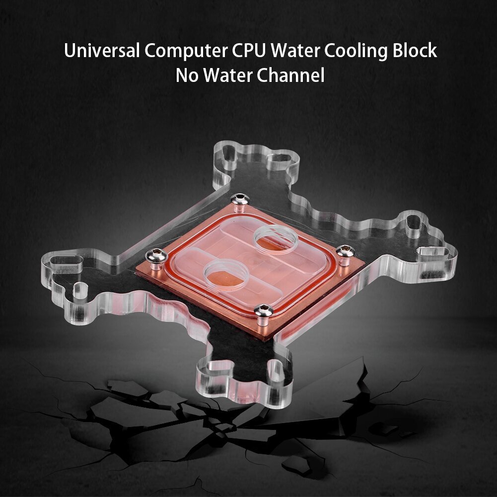 Universal Computer CPU Water Cooler Block Jäähdytyslohko Kuparipohja Ei vesikanavaa hinta ja tiedot | Kannettavien tietokoneiden lisätarvikkeet | hobbyhall.fi