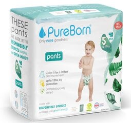 PureBorn vetovaipat koko 5 Tuplapakkaus 12-17kg 40kpl hinta ja tiedot | Vaipat | hobbyhall.fi