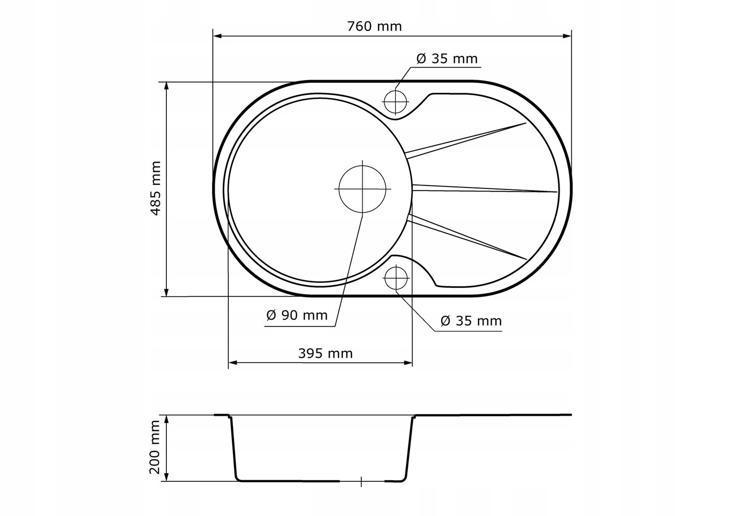 Graniittinen keittiöallas Granitan beige hinta ja tiedot | Keittiöaltaat | hobbyhall.fi