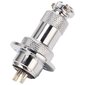 2 kpl Aviation Plug Connector 2 Pin Pyöreä sinkkipohjainen metalliseos Kuori hopeoitu kuparilankaliitin AC DC 250V 20mm hinta ja tiedot | Muuntimet ja invertterit | hobbyhall.fi