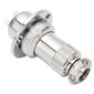 2 kpl Aviation Plug Connector 2 Pin Pyöreä sinkkipohjainen metalliseos Kuori hopeoitu kuparilankaliitin AC DC 250V 20mm hinta ja tiedot | Muuntimet ja invertterit | hobbyhall.fi