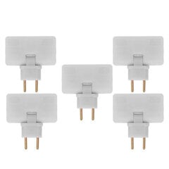 5 kpl EU Socket Converter Cordless 180 Degree Extension 1-3 EU Plug Adapter 110?250V White hinta ja tiedot | Muuntimet ja invertterit | hobbyhall.fi