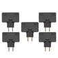 5 kpl EU Socket Converter Cordless 180 Degree Extension 1-3 EU Plug Adapter 110?250V Musta hinta ja tiedot | Muuntimet ja invertterit | hobbyhall.fi