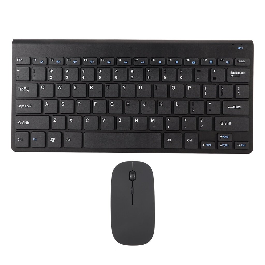 Smart Wireless Keyboard Mouse Kit Hiljainen LED-ilmaisin Vedenpitävä Virransäästö Kompakti Näppäimistö Hiirisarja Office Black hinta ja tiedot | Näppäimistöt | hobbyhall.fi