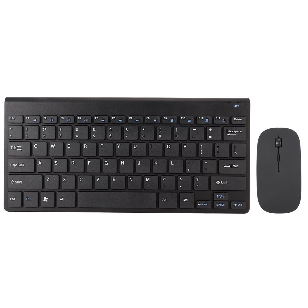 Smart Wireless Keyboard Mouse Kit Hiljainen LED-ilmaisin Vedenpitävä Virransäästö Kompakti Näppäimistö Hiirisarja Office Black hinta ja tiedot | Näppäimistöt | hobbyhall.fi