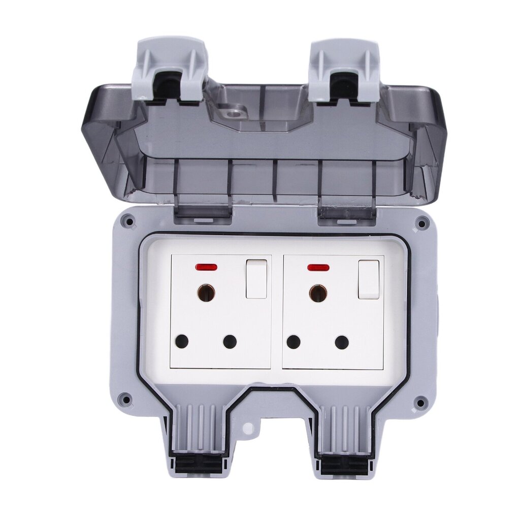 Cover Box Outlet IP66 Säänkestävä Etelä-Afrikan ulkopistorasia kytkimillä merkkivalot hinta ja tiedot | Muuntimet ja invertterit | hobbyhall.fi