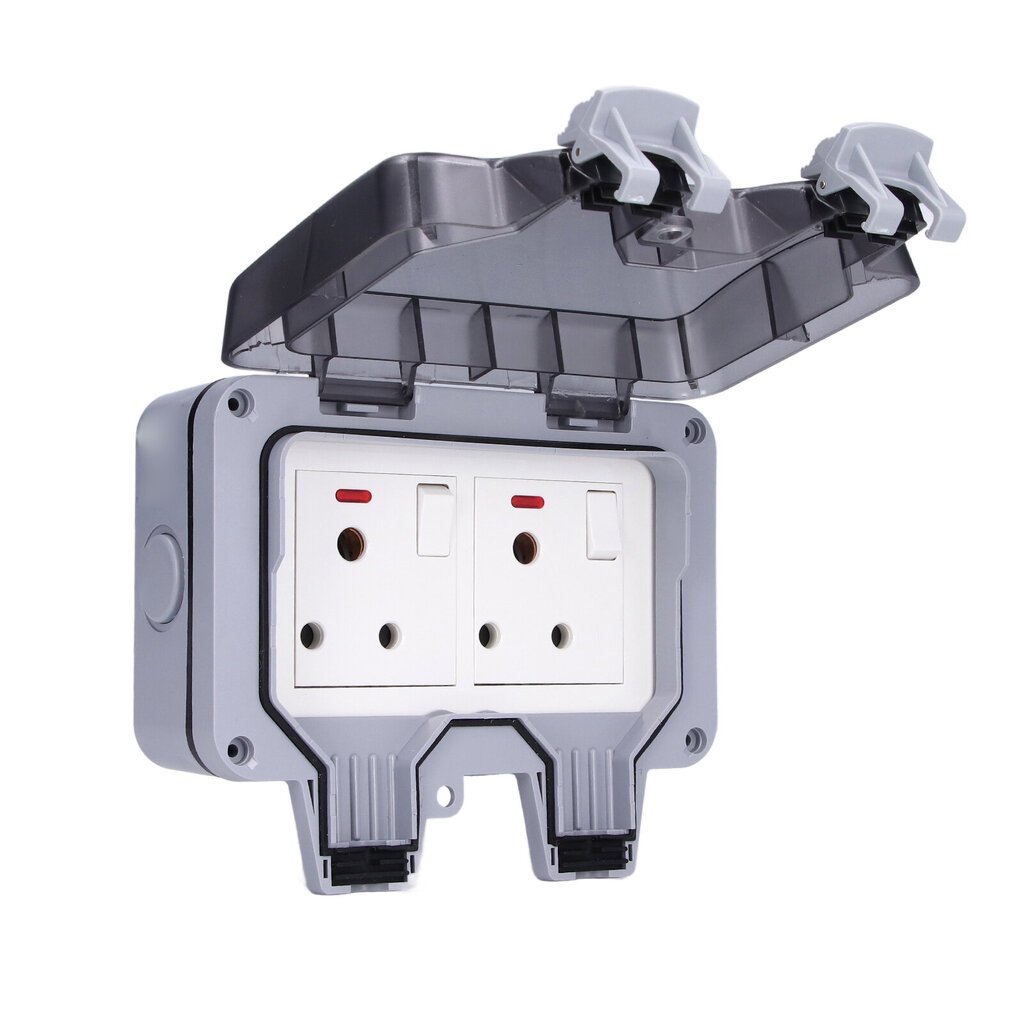 Cover Box Outlet IP66 Säänkestävä Etelä-Afrikan ulkopistorasia kytkimillä merkkivalot hinta ja tiedot | Muuntimet ja invertterit | hobbyhall.fi