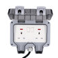 Ulkopistorasia Dual Power Outlet Box kaapelilla IP66 Vedenpitävä British Standard 250V 13A hinta ja tiedot | Muuntimet ja invertterit | hobbyhall.fi