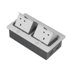 Floor Socket Bounce Double UK Standard Dual Computer monitoiminen pöytäkoneen pistorasian OfficeBounce Slowly hinta ja tiedot | Muuntimet ja invertterit | hobbyhall.fi