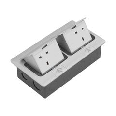 Floor Socket Bounce Double UK Standard Dual Computer monitoiminen pöytäkoneen pistorasian OfficeBounce Slowly hinta ja tiedot | Muuntimet ja invertterit | hobbyhall.fi