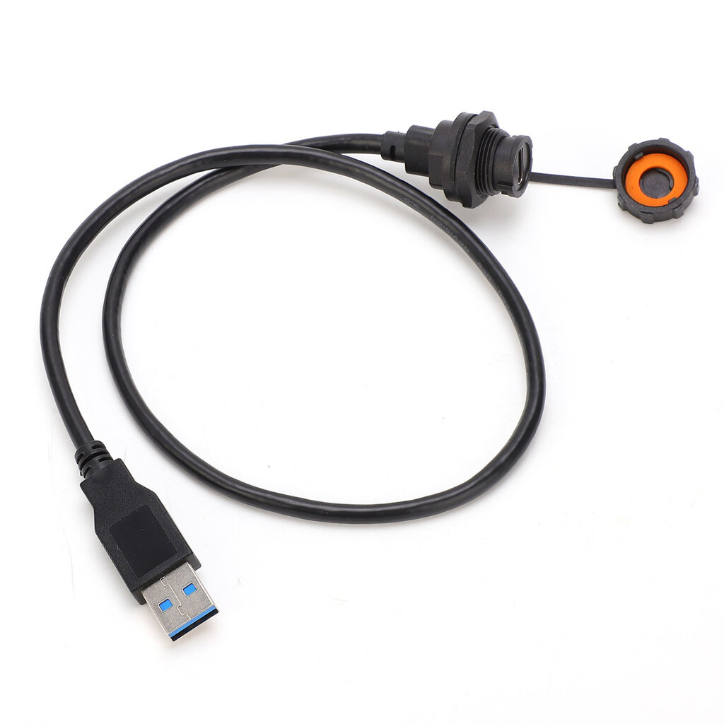 Vesitiivis USB-liitin IP68 TYPEC naaras USB3.0 uros kaapeliliittimellä E10TPCBFF/U3AM (1 metri) hinta ja tiedot | Muuntimet ja invertterit | hobbyhall.fi