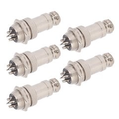 kpl Aviation Plug Connector uros naaras johdinpaneeli teho runko metalliliittimet GX16 16mm 450V5pin hinta ja tiedot | Muuntimet ja invertterit | hobbyhall.fi