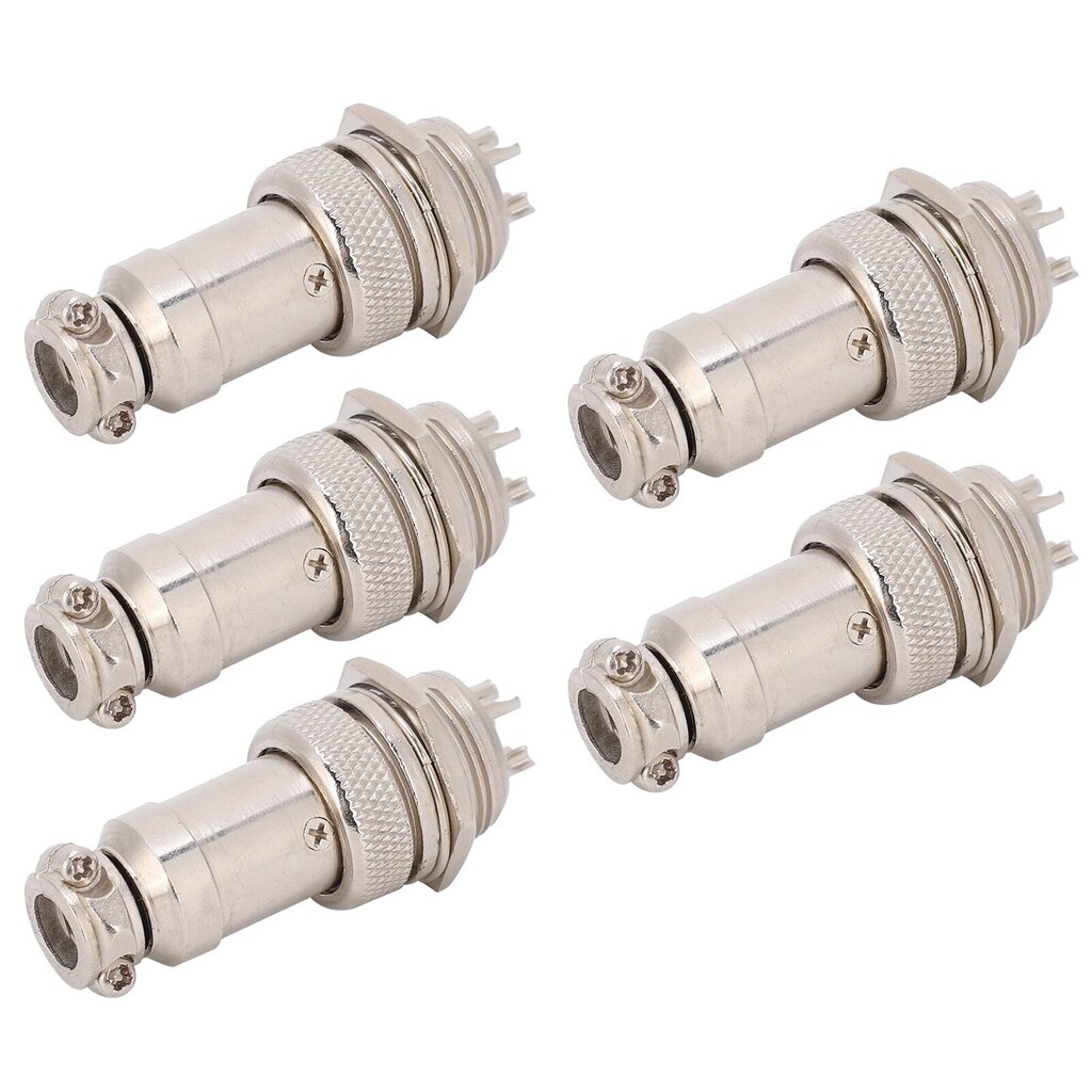 kpl Aviation Plug Connector uros naaras johdinpaneeli teho runko metalliliittimet GX16 16mm 450V5pin hinta ja tiedot | Muuntimet ja invertterit | hobbyhall.fi