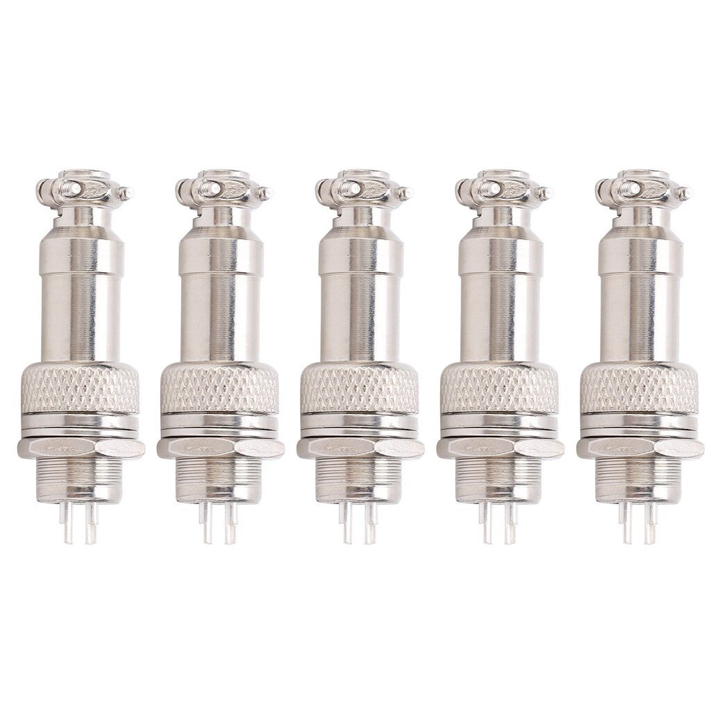 5 kpl Aviation Plug Connector uros naaras johdinpaneeli teho runko metalliliittimet 5A GX12 450V4pin hinta ja tiedot | Muuntimet ja invertterit | hobbyhall.fi