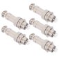 5 kpl Aviation Plug Connector uros naaras johdinpaneeli teho runko metalliliittimet 5A GX12 450V4pin hinta ja tiedot | Muuntimet ja invertterit | hobbyhall.fi