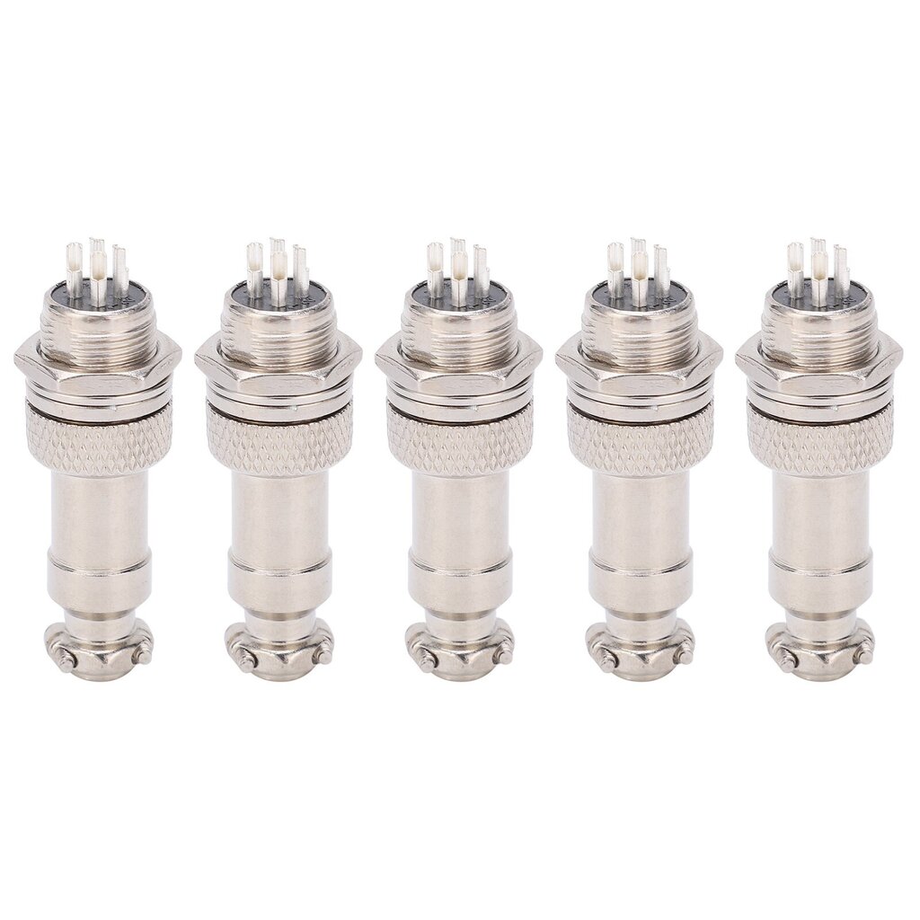 5 kpl Aviation Plug Connector uros naaras johdinpaneeli teho runko metalliliittimet 5A GX12 450V4pin hinta ja tiedot | Muuntimet ja invertterit | hobbyhall.fi