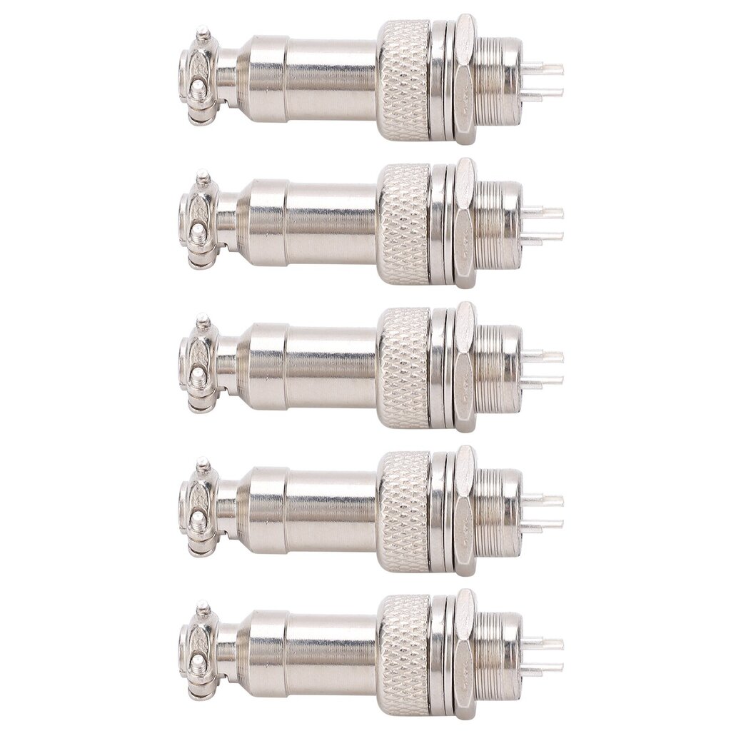 5 kpl Aviation Plug Connector uros naaras johdinpaneeli teho runko metalliliittimet 5A GX12 450V4pin hinta ja tiedot | Muuntimet ja invertterit | hobbyhall.fi