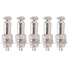 5 kpl Aviation Plug Liitin Uros Naaras Lanka Paneeli Virtarunko Metalliliittimet 5A GX12 450V3pin hinta ja tiedot | Muuntimet ja invertterit | hobbyhall.fi