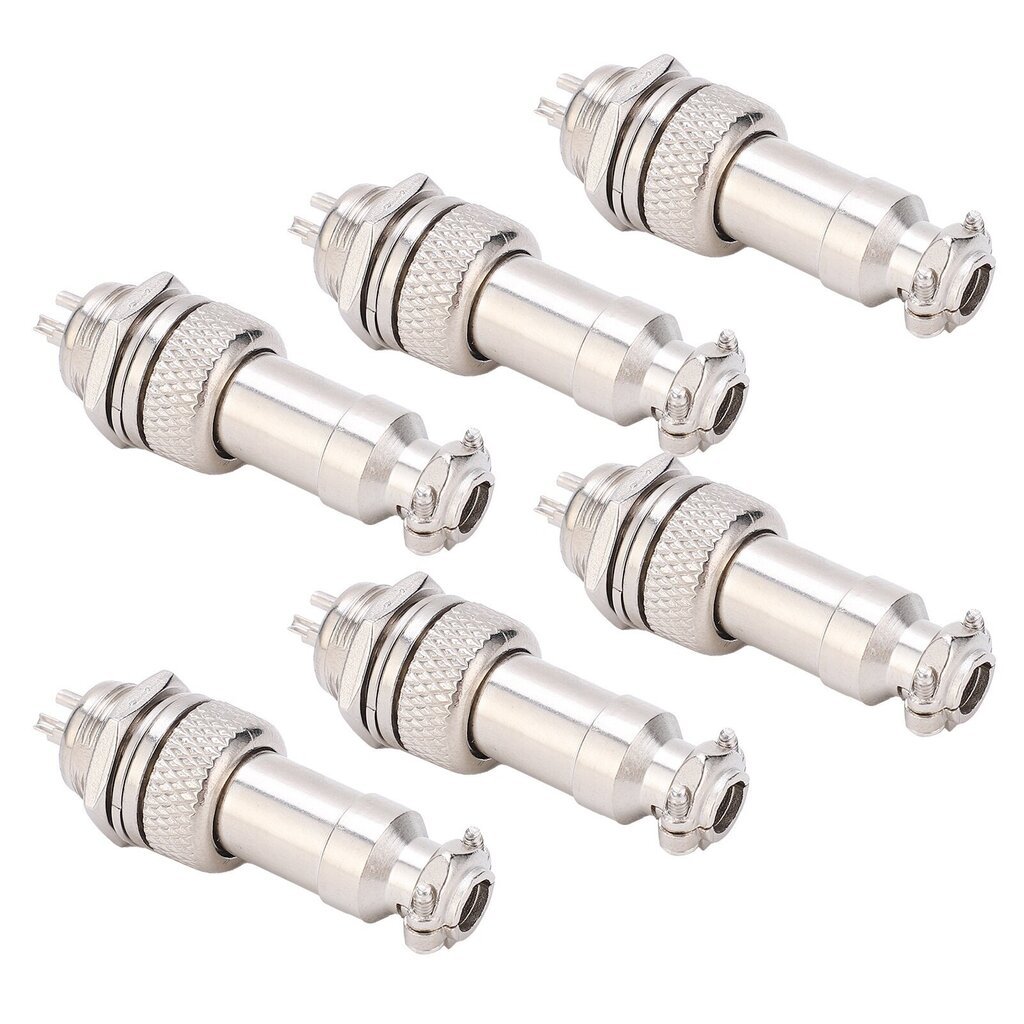 5 kpl Aviation Plug Liitin Uros Naaras Lanka Paneeli Virtarunko Metalliliittimet 5A GX12 450V3pin hinta ja tiedot | Muuntimet ja invertterit | hobbyhall.fi