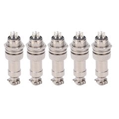 5 kpl Aviation Plug Connector uros naaras johdinpaneeli teho runko metalliliittimet 5A GX12 450V5pin hinta ja tiedot | Muuntimet ja invertterit | hobbyhall.fi