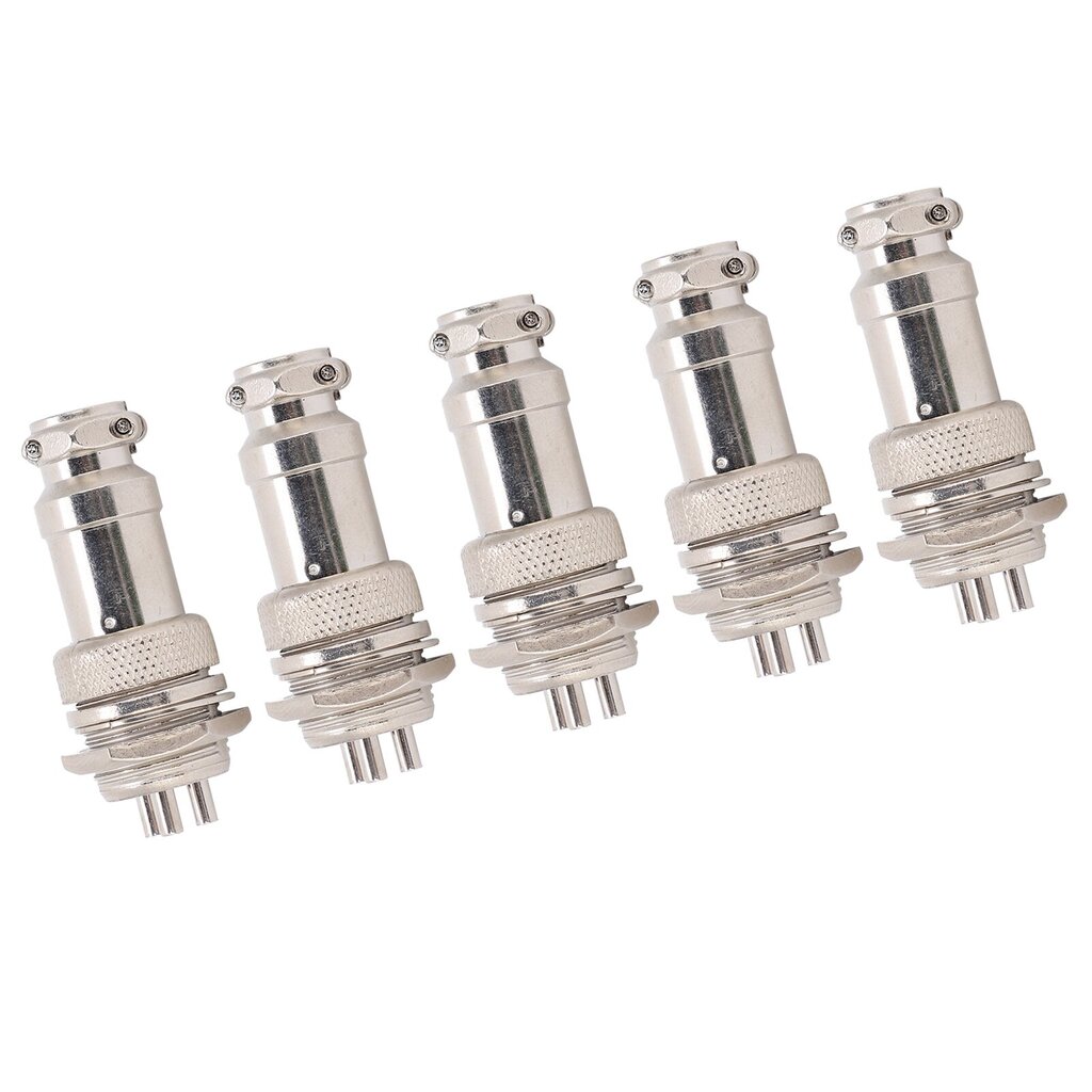 5 kpl Aviation Plug Connector uros naaras johdinpaneeli teho runko metalliliittimet GX16 16mm 450V3pin hinta ja tiedot | Muuntimet ja invertterit | hobbyhall.fi