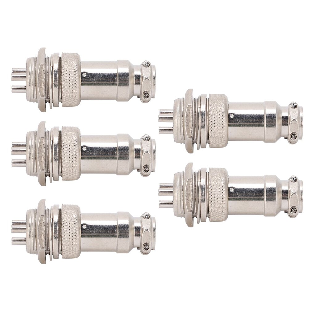 5 kpl Aviation Plug Connector uros naaras johdinpaneeli teho runko metalliliittimet GX16 16mm 450V3pin hinta ja tiedot | Muuntimet ja invertterit | hobbyhall.fi