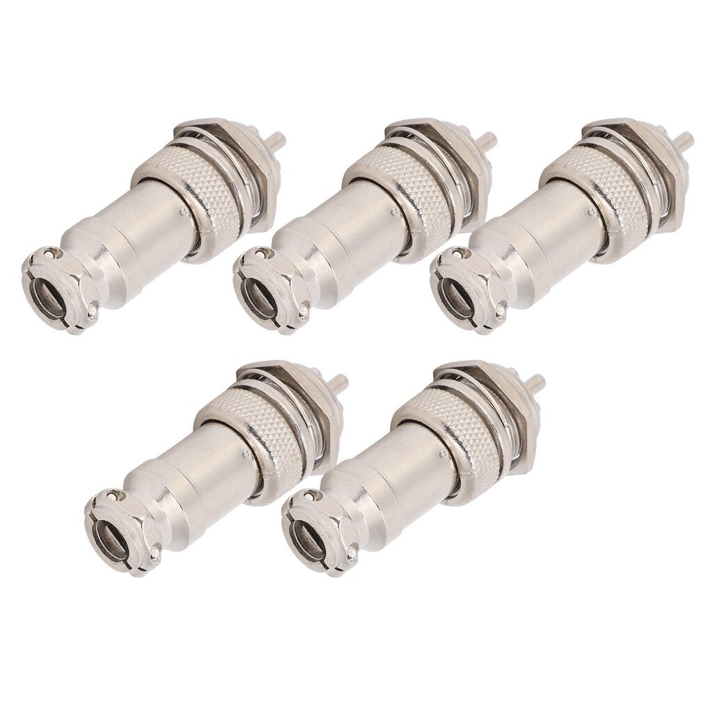 5 kpl Aviation Plug Connector uros naaras johdinpaneeli teho runko metalliliittimet GX16 16mm 450V3pin hinta ja tiedot | Muuntimet ja invertterit | hobbyhall.fi