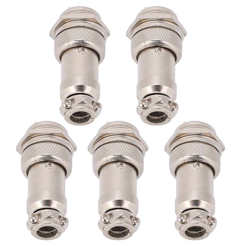 5 kpl Aviation Plug Connector Uros Naaras Lankapaneeli Tehorunko Metalliliittimet GX16 16mm 450V2pin hinta ja tiedot | Muuntimet ja invertterit | hobbyhall.fi