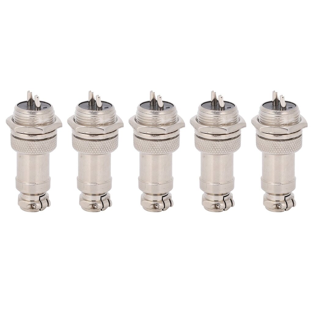 5 kpl Aviation Plug Connector Uros Naaras Lankapaneeli Tehorunko Metalliliittimet GX16 16mm 450V2pin hinta ja tiedot | Muuntimet ja invertterit | hobbyhall.fi