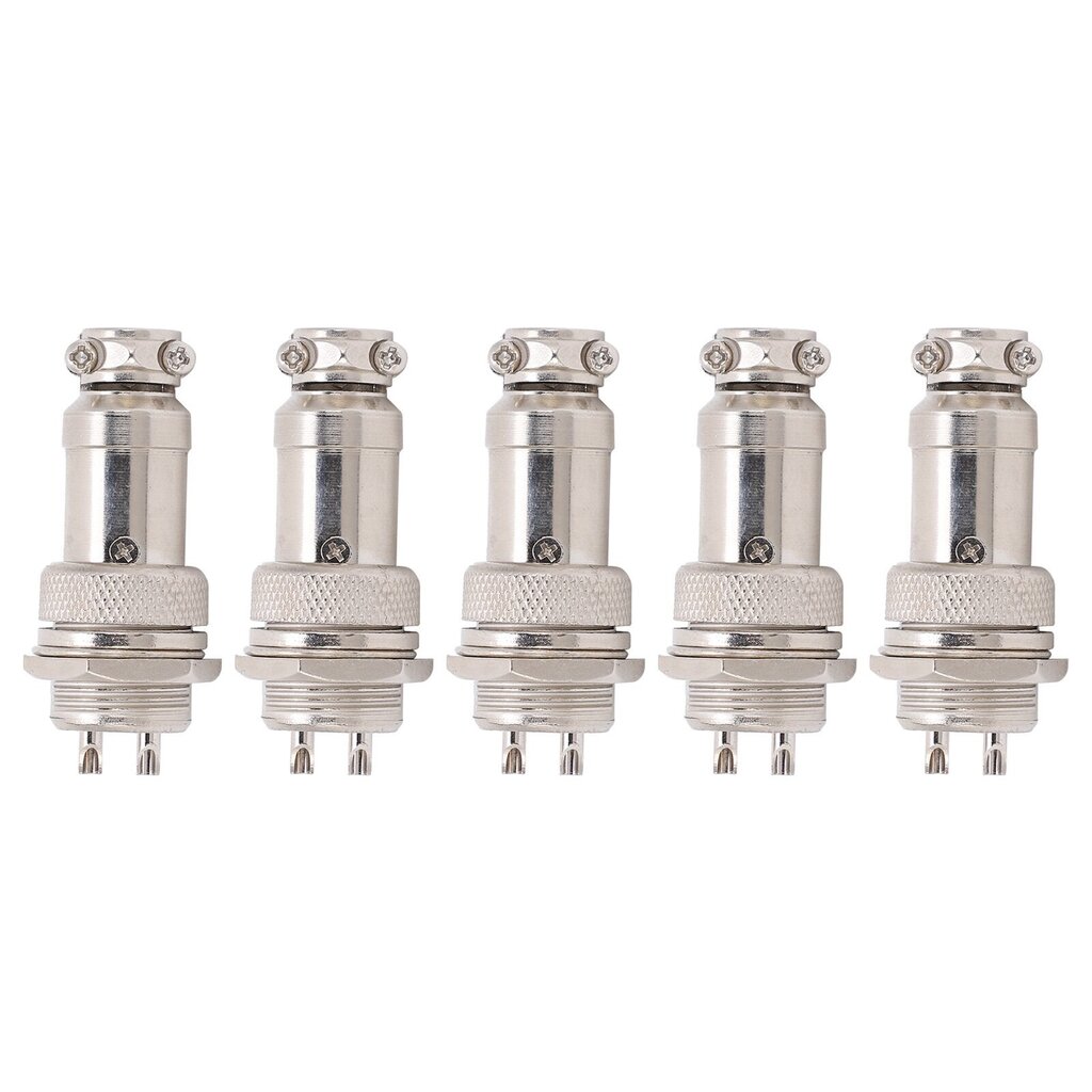 5 kpl Aviation Plug Connector Uros Naaras Lankapaneeli Tehorunko Metalliliittimet GX16 16mm 450V2pin hinta ja tiedot | Muuntimet ja invertterit | hobbyhall.fi